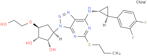 (1S,2S,3R,5S)-3-(7-(((1R,2S)-2-(3,4-二氟苯基)环丙基)氨基)-5-(丙硫基)-3H-[1,2,3]三唑并[4,5-d]嘧啶-3-基)-5-(2-羟基乙氧基)环戊烷-1,2-二醇